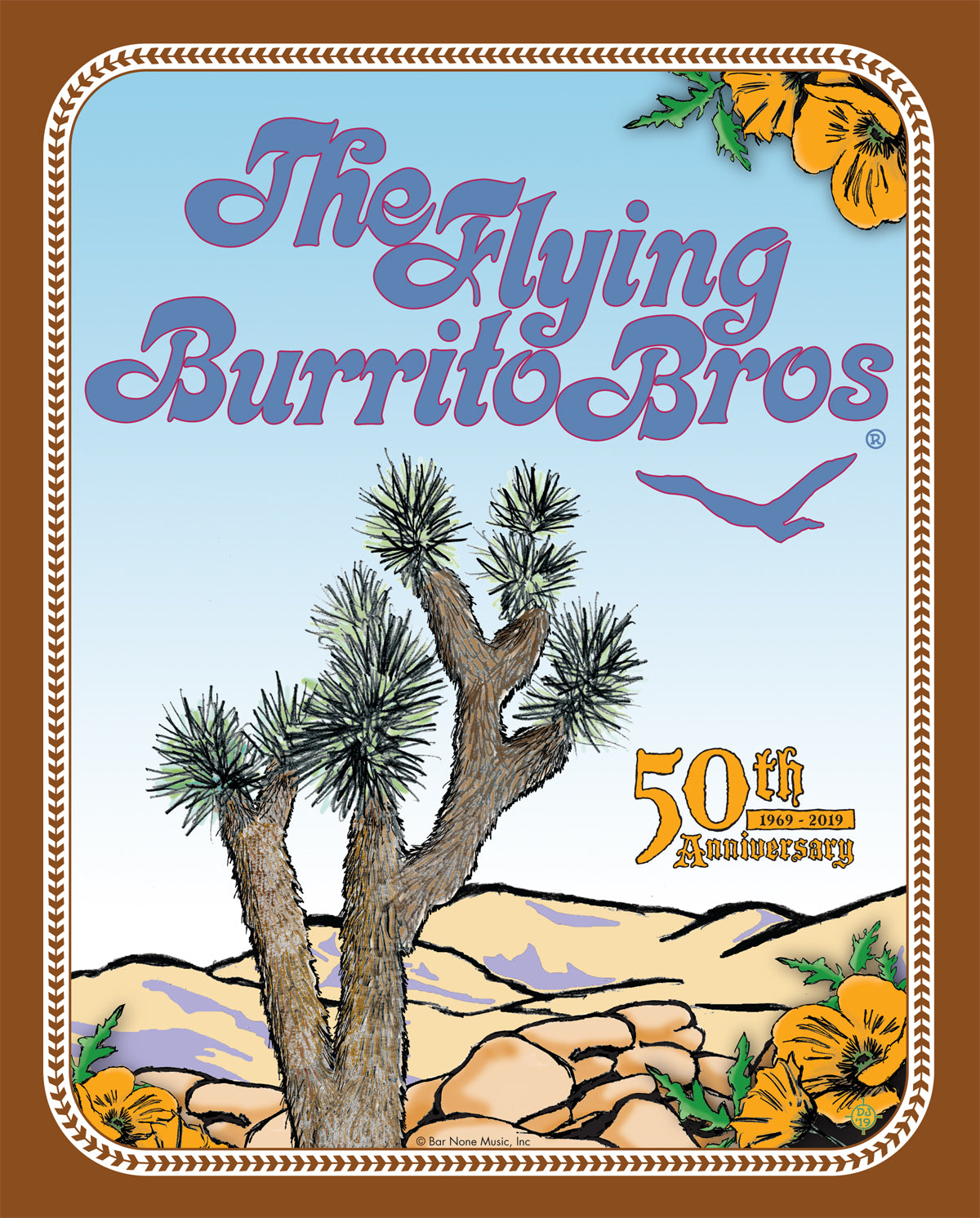 Flying Burrito Brothers 50th Anniversary Poster