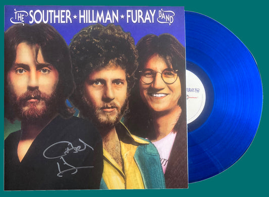 Souther-Hillman-Furay Band re-mastered LP in Blue Vinyl signed by Chris Hillman